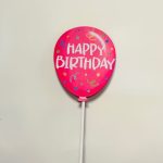 Birthday Balloon Pop Pickstick -Hot Pink