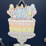 HBD Pastel Door Sign w/ Ribbon
